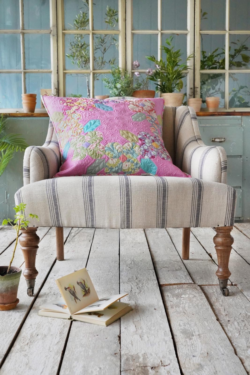 Tilda Patchwork Stoff Baumwolle - Gardenlife - Bowl Peony Pink